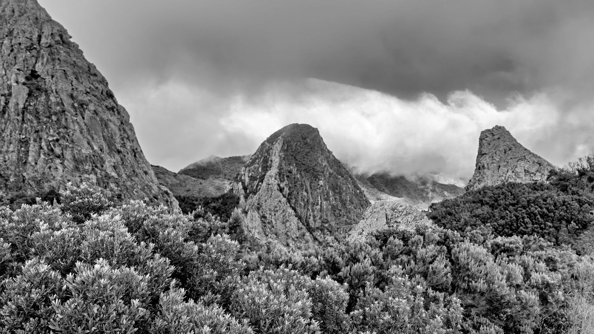 Oktober 2019: San Sebastián de La Gomera, Blick vom Mirador de los Roques, La Gomera